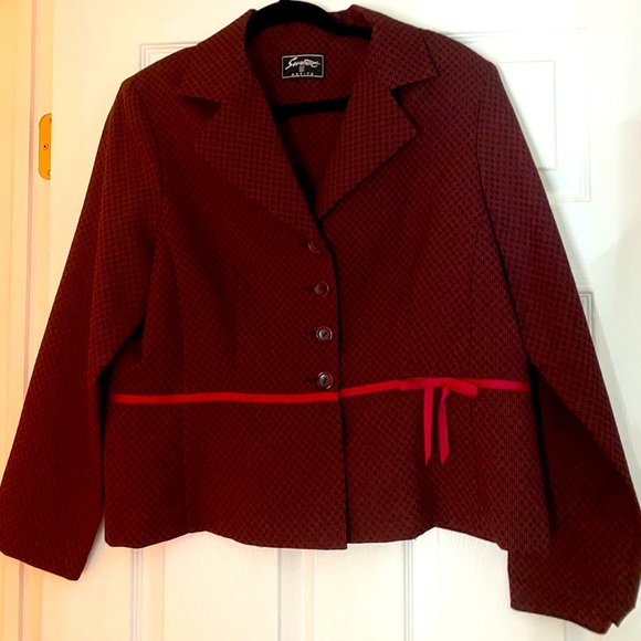 EUC - red and black checkered suit jacket - Picture 1 of 2